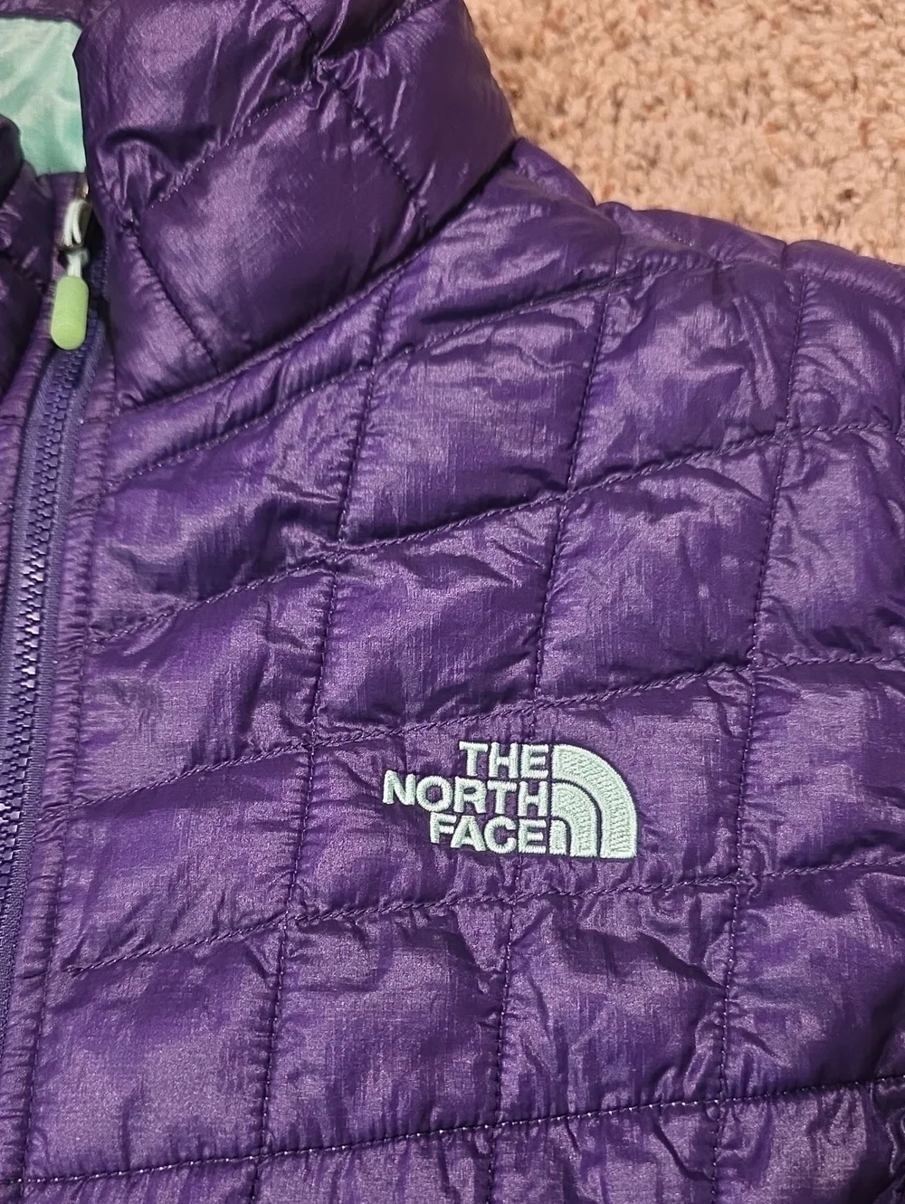 The North Face Women’s Purple Quilted Puffer Jacket Teal Interior Women S